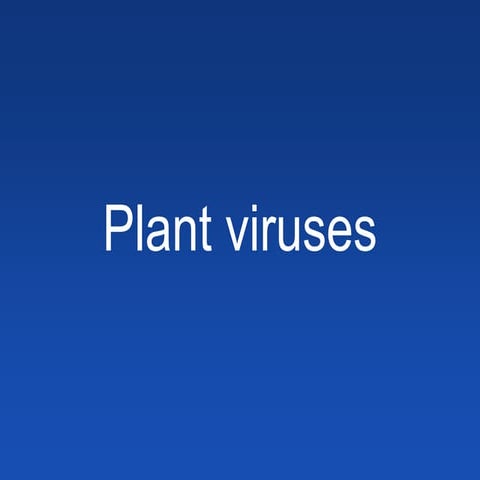 Plant viruses