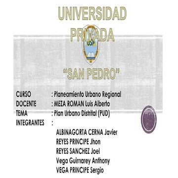 Plan Urbano Distrital