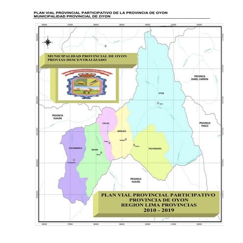 Plan vial provincial participativo 2010 2019 - Provincia de Oyón, Lima, Perú.