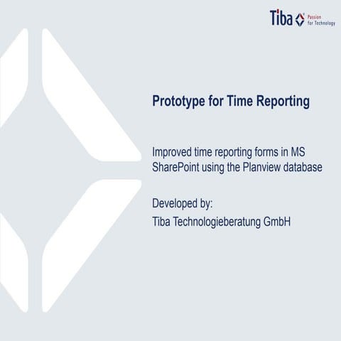 Planview prototype for time reporting
