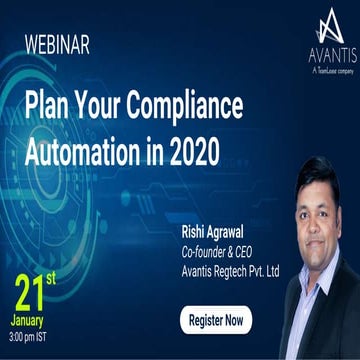 Webinar - Plan Your Compliance Automation in 2020