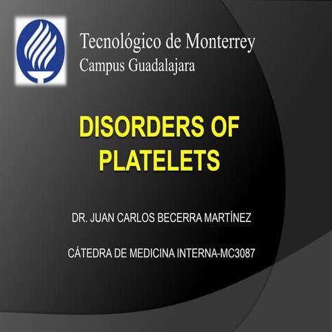 Disorders of Platelets