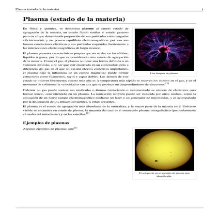 Plasma, un estado de la materia