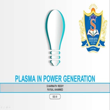 Plasma Power Generation 