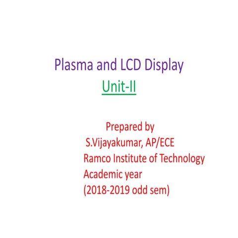 Plasma  and lcd display