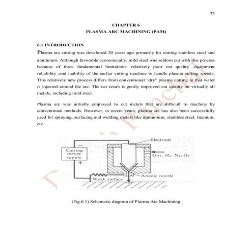 Plasma Arc Machining (Modern Manufacturing Process)