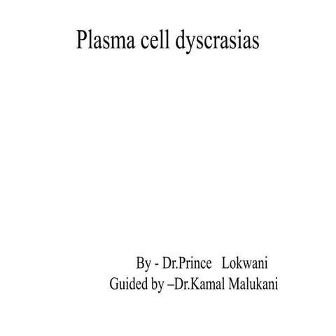 Plasma Cell Disorders | PPTX