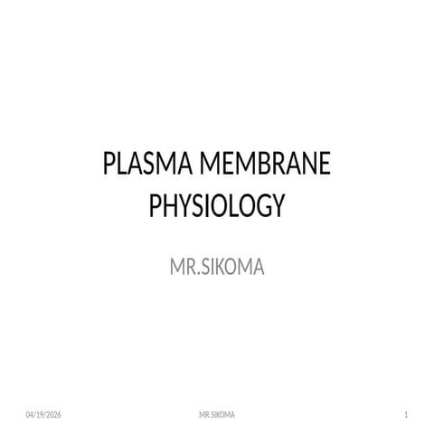 Ultra Structure of Plasma Membrane | PPTX