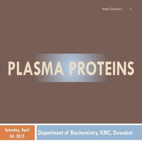 Plasma proteins