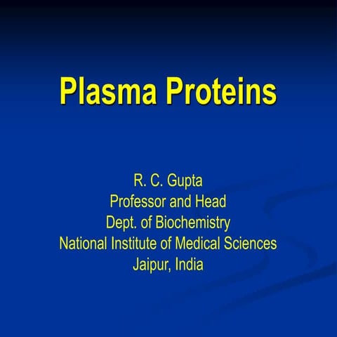 Plasma proteins