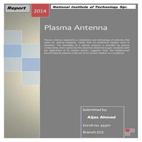 Plasma  Antenna Report