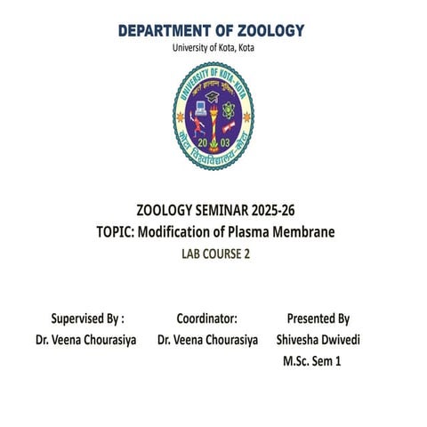 Modifications Of Plasma Membrane (Animal Cell)