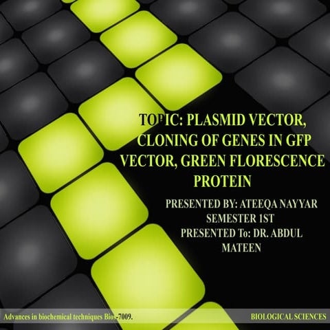plasmid, green flourescence protein.pptx