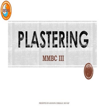 Plastering