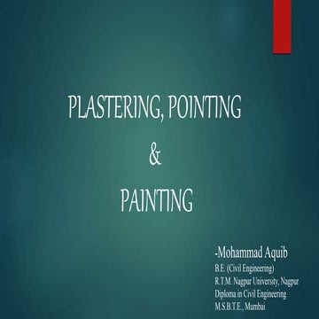 Plastering, Pointing & Painting