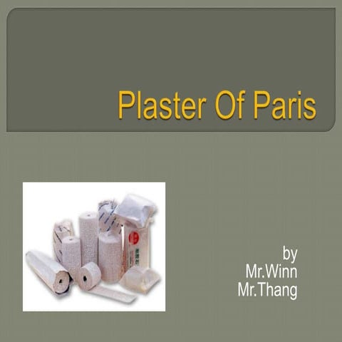 Plaster of paris | PDF
