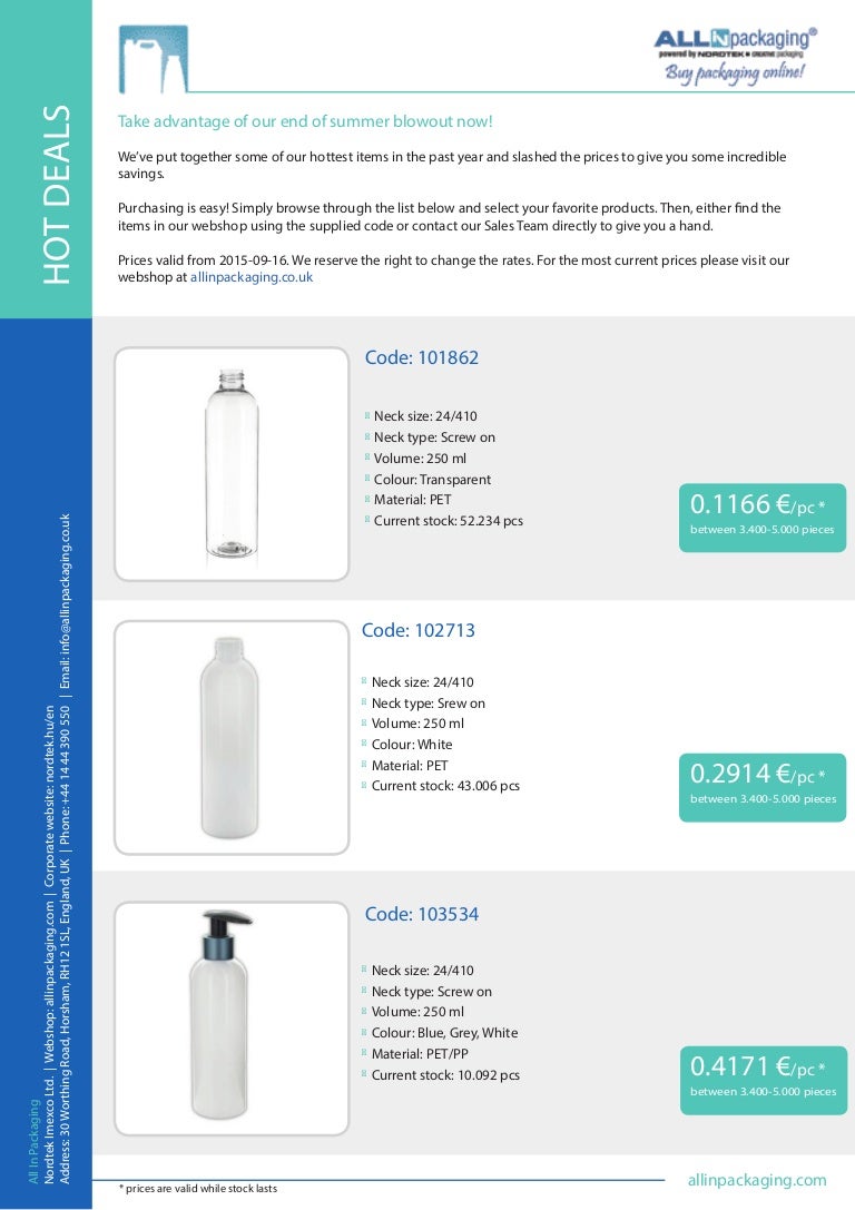 Plastic Bottle Catalog by All In Packaging