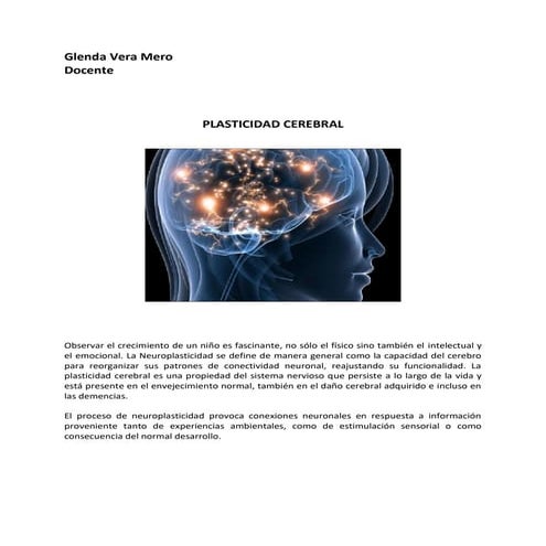 Plasticidad cerebral