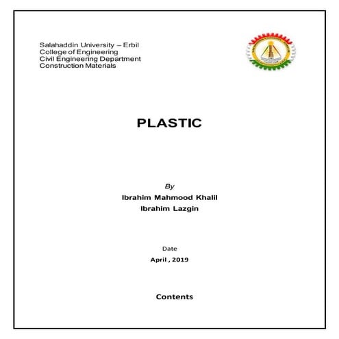 Plastic Material in construction