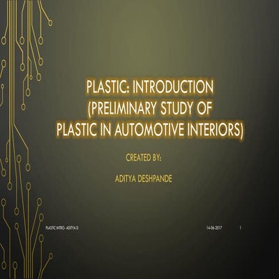 Plastic Introduction to Automotive Interiors | PDF