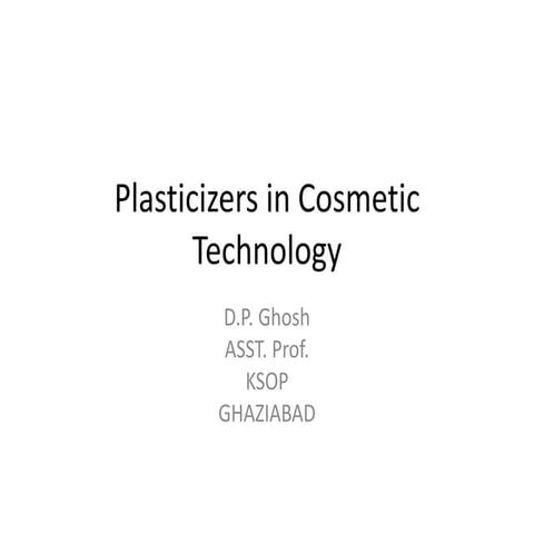 Plasticizer class ppt