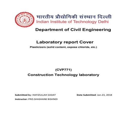 Plasticizers (solid content, expose chloride, etc.) 