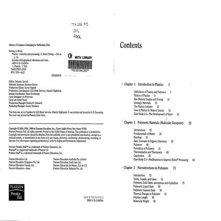 Plastic materials and processing