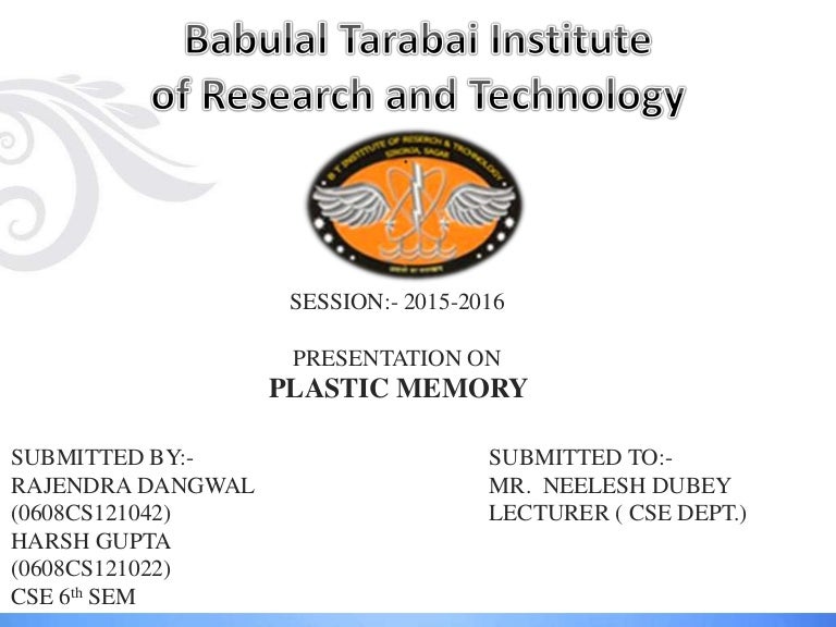 plastic memory ppt download Plastic memory.
