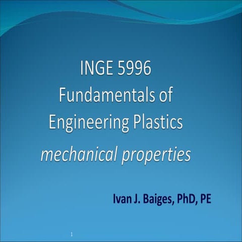 Plastics   Mechanical Properties