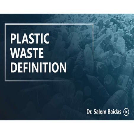Plastic Waste Definition    