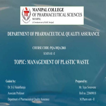 plastic waste management Presentation .pptx