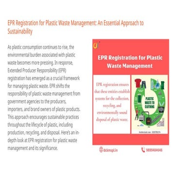 Why Is EPR Registration Essential for Managing Plastic Waste