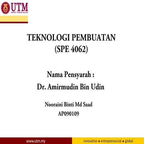 Plastik pembuatan nooraini md saad