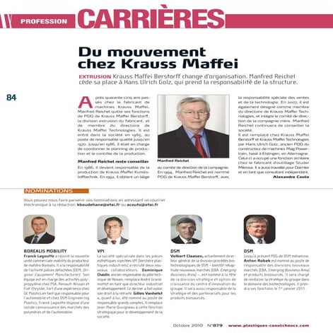 Plastiques Caoutchoucs Magazine Oct2010