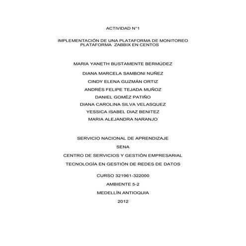 Plataforma de monitoreo zabbix