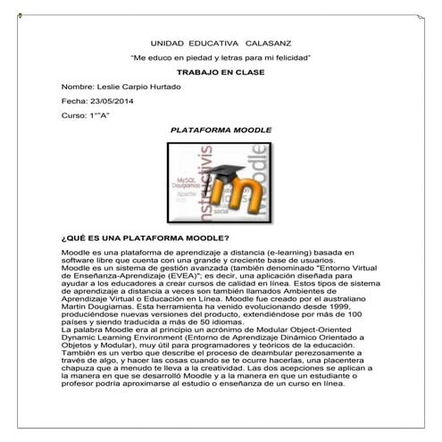 PLATAFORMA MOODLE 