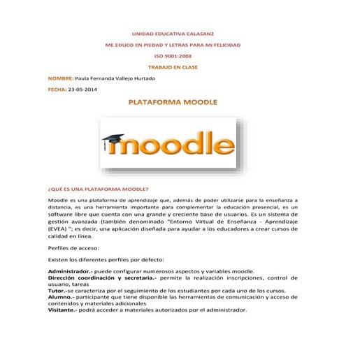 Plataforma moodle