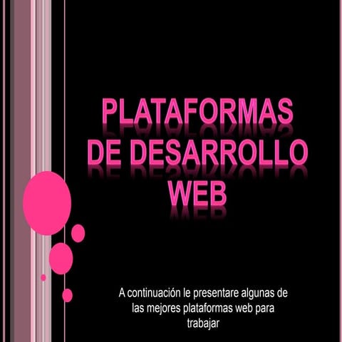 Plataformas de desarrollo web