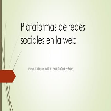 Plataformas de redes sociales en la web | PPTX