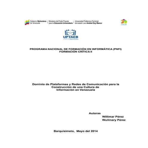 Plataformas de redes y comunicacion