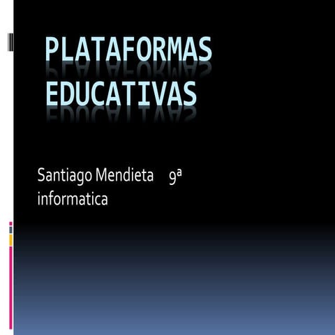 Plataformas educativas mendieta