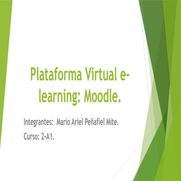 Plataforma Virtual e-learning sobre Moodle