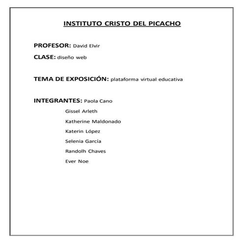 Plataforma virtual educativa