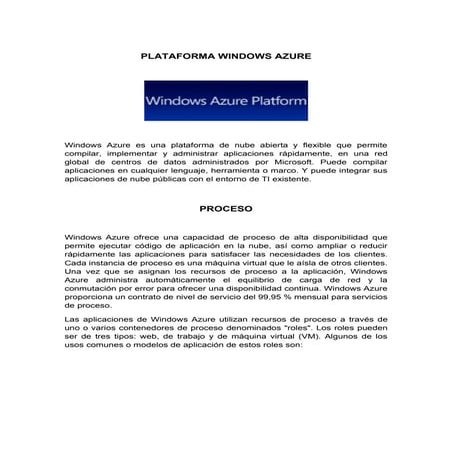Plataforma windows azure