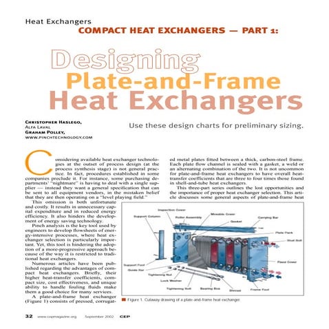 Plate and frame Heat Exchanger Sizing