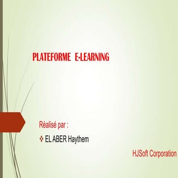Plateforme d’e learning
