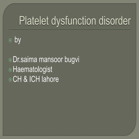 Platelet Aggregation