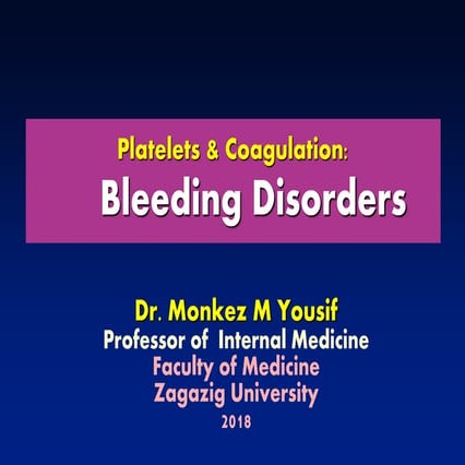 Platelet and coagulation post graduate lecture  