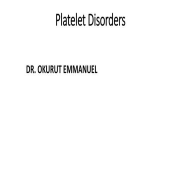 Platelet disorders summarized. ppt