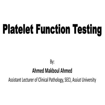 Platelet Function Tests
